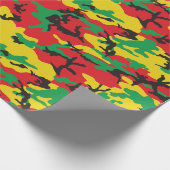 Rasta-Flaggenfarben-Tarnmuster Geschenkpapier (Ecke)
