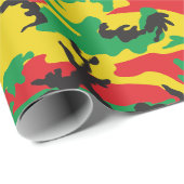 Rasta-Flaggenfarben-Tarnmuster Geschenkpapier (Rolleneckpunkt)