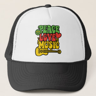Rasta Frieden-Liebe-Musik Truckerkappe