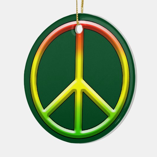 Rasta Frieden Symbol Weihnachten! Keramik Ornament (Links)