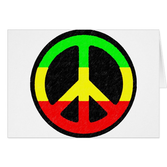Rasta Frieden-Zeichen (Vorderseite (Horizontal))