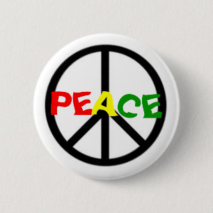 Rasta Friedensknopf Button