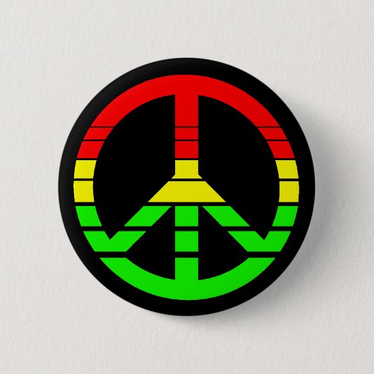 Rasta Friedensknopf Button (Vorderseite)
