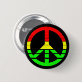 Rasta Friedensknopf Button (Vorne & Hinten)