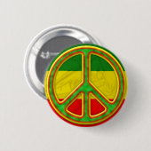 Rasta Friedenssymbol Button (Vorne & Hinten)