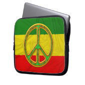 Rasta Friedenssymbol Laptopschutzhülle (Vorderseite Links)