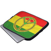 Rasta Friedenssymbol Laptopschutzhülle (Vorne Knopf)