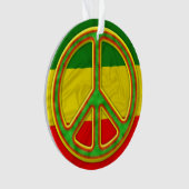 Rasta Friedenssymbol Ornament (Vorderseite)