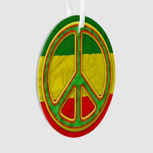 Rasta Friedenssymbol Ornament (Vorderseite)