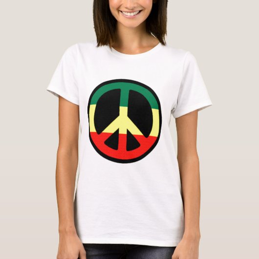 Rasta Friedenssymbol T-Shirt (Vorderseite)