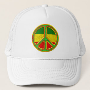 Rasta Friedenssymbol Truckerkappe