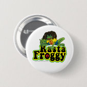 Rasta Froggy-Knopf Button (Vorne & Hinten)