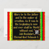 Rasta Gebet vor der rauchenden Zeremonie Postkarte (Vorne/Hinten)