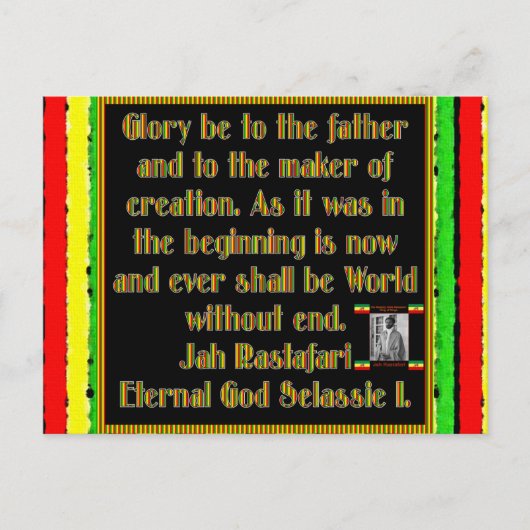 Rasta Gebet vor der rauchenden Zeremonie Postkarte (Vorderseite)
