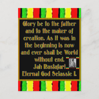 Rasta Gebet vor der rauchenden Zeremonie Postkarte