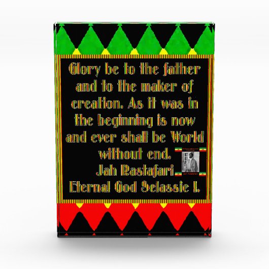 Rasta Gebet vor der Raucherfeier Fotoblock (Vorderseite)