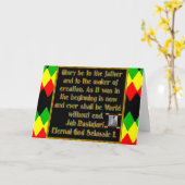 Rasta Gebet vor der Raucherfeier Karte (Gelbe Blume)