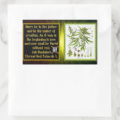 Rasta Gebet vor der Raucherfeier Rechteckiger Aufkleber (Tasche)