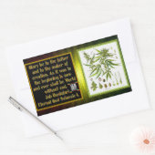 Rasta Gebet vor der Raucherfeier Rechteckiger Aufkleber (Umschlag)