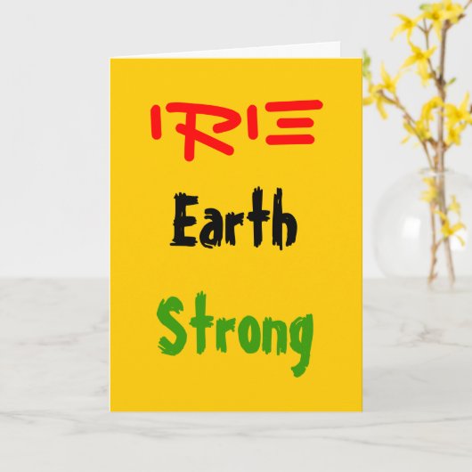 Rasta Geburtstagskarten Karte (Gelbe Blume)