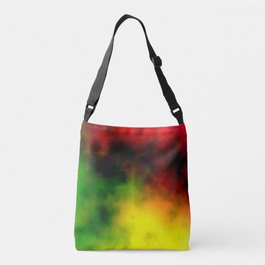Rasta Gefärbte Krawatte Tote Bag Tragetaschen Mit Langen Trägern (Rückseite)