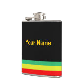 Rasta-Gestreifte Flasche Flachmann (Links)