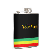 Rasta-Gestreifte Flasche Flachmann (Rechts)