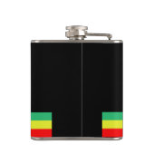 Rasta-Gestreifte Flasche Flachmann (Rückseite)