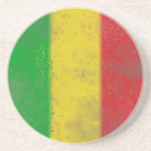 Rasta Getränk-Untersetzer Sandstein Untersetzer (Vorne)