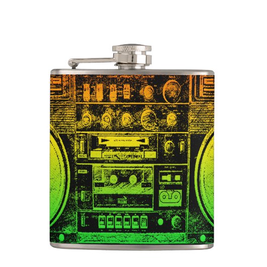 Rasta Getto-Bläser Flachmann (Vorderseite)