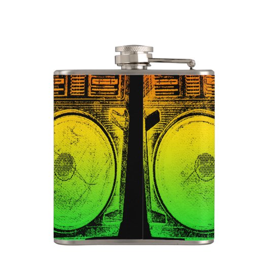 Rasta Getto-Bläser Flachmann (Rückseite)