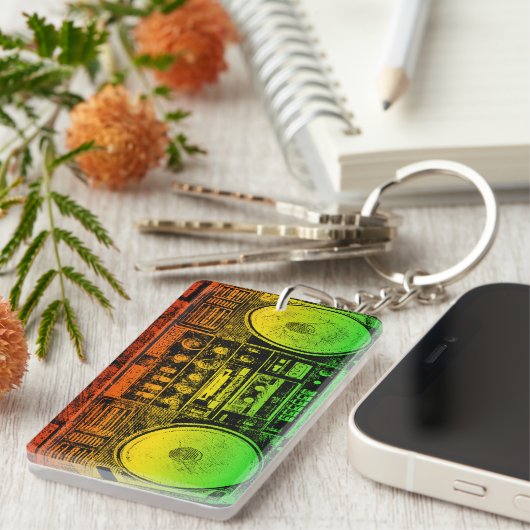 Rasta Getto-Bläser Schlüsselanhänger (Vorderseite rechts)