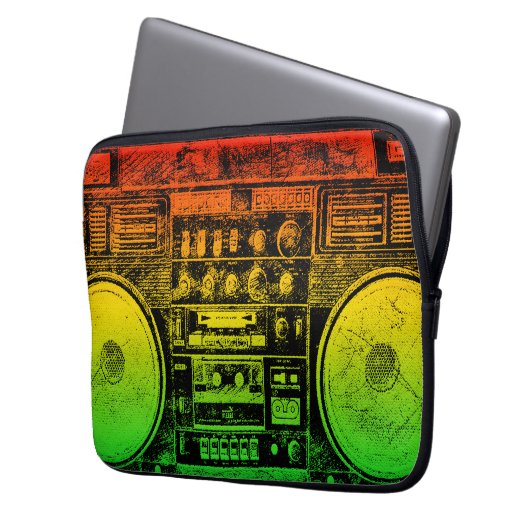 Rasta Gettobläser Laptopschutzhülle (Vorderseite Links)