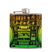 Rasta Ghetto Blaster Flachmann (Vorderseite)