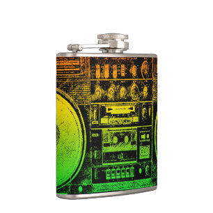 Rasta Ghetto Blaster Flachmann