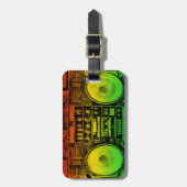 Rasta Ghetto Blaster Gepäckanhänger (Vorderseite vertikal)