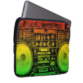 Rasta-Ghetto-Blaster Laptopschutzhülle (Vorne Rechts)