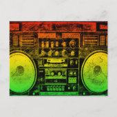 Rasta ghetto blaster postkarte (Vorderseite)