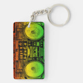 Rasta Ghetto Blaster Schlüsselanhänger (Rückseite)