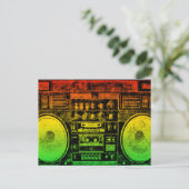 Rasta-Ghettoblaster Postkarte (Stehend Vorderseite)
