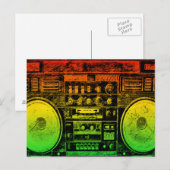 Rasta-Ghettoblaster Postkarte (Vorne/Hinten)