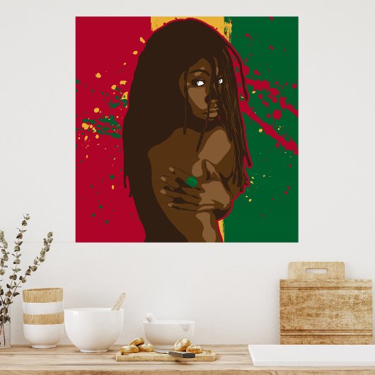 Rasta Girl Poster (Küche)