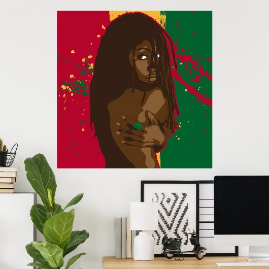 Rasta Girl Poster (Heimbüro)