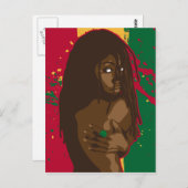Rasta Girl Postkarte (Vorne/Hinten)