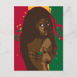 Rasta Girl Postkarte