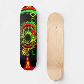 Rasta Glühen Skateboard (Vorderseite)