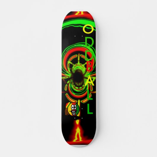 Rasta Glühen Skateboard (Vorne)
