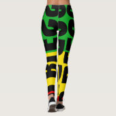 Rasta Gott segnen rote grünes GoldLeggings (2) Leggings (Rückseite)
