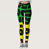 Rasta Gott segnen rote grünes GoldLeggings (2) Leggings (Vorderseite)