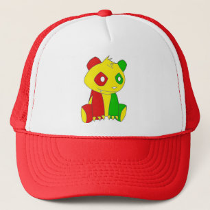 Rasta großer Panda-Hut Truckerkappe
